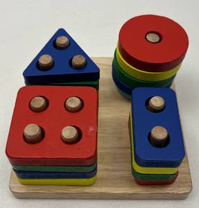 lot 153 image: Wooden Shape Sorting Learning Toy