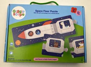 lot 172 image: Giggle Scape Space Floor Puzzle with 28 Self-Correcting Animal Alphabet Pieces