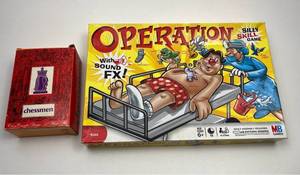 lot 183 image: Operation Board Game and Chess Set Bundle