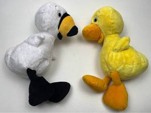 lot 197 image: Plush Duck and Goose Stuffed Animals Set