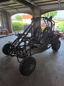 lot 10 image: Coleman BK200 Two-Seat Off-Road Go-Kart Dune Buggy - Been Wrecked  - Needs Repairs