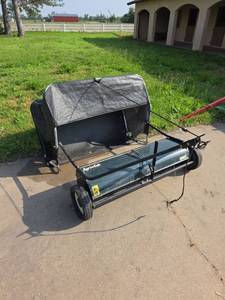lot 20 image: Agri-Fab 45-0320 Tow-Behind Lawn Sweeper