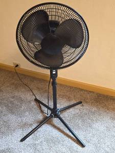lot 109 image: Comfort Zone Pedestal Fan with Adjustable Height - works