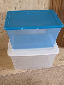 lot 123 image: Sterilite Plastic Storage Containers Set of 2