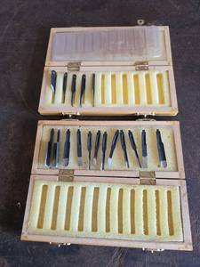 lot 142 image: Precision Craft Knife Blade Set in Wooden Cases