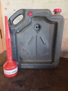 lot 168 image: FloTool 16-Quart Oil Drain Container with Flexible Funnel
