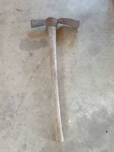 lot 180 image: Double Bit Axe with Wooden Handle