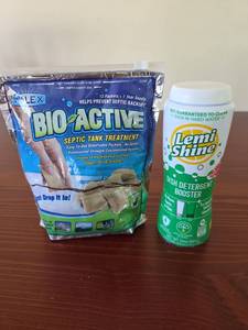 lot 193 image: Walex Bio-Active Septic Tank Treatment & Lemi Shine Dish Detergent Booster