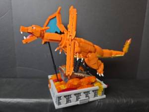 lot 215 image: Mega Blocks Pokemon Charizard Custom Build Set