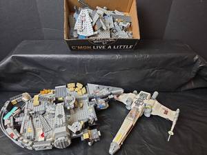 lot 217 image: LEGO Star Wars Millennium Falcon and X-Wing Starfighter Sets