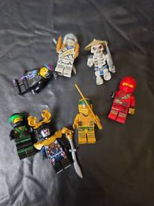 lot 236 image: LEGO Ninjago Minifigure Collection with Weapons and Accessories