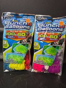 lot 249 image: Zuru Bunch O Balloons Self-Sealing Water Balloons Fill and Tie 100 Pack