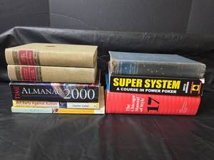 lot 277 image: Mixed Book Collection - History, Reference, Poker, Style Guide, and Autism Resources