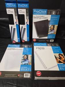 lot 293 image: ProClick Modular Binding System Set with Spines, Covers and Paper