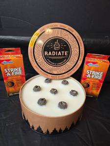 lot 387 image: Radiate Portable Campfire with Diamond Strike-A-Fire Fire Starters Bundle