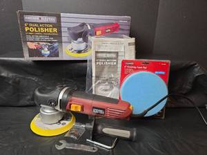 lot 388 image: Chicago Electric 6 Inch Dual Action Polisher with Manual and Foam Pad