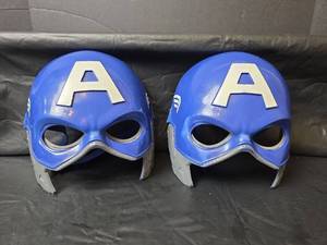 lot 425 image: 2011 Hasbro Marvel Captain America The First Avenger Hero Blue Plastic Masks