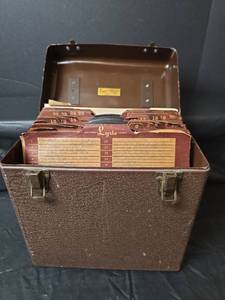 lot 443 image: Assorted Victrola Record Collection with Storage Case
