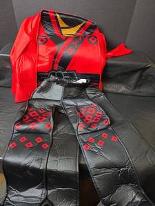 lot 476 image: LEGO Ninjago Movie Red Ninja Costume Set with Pants- Youth