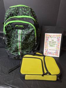 lot 502 image: FUEL Backpack with Geometric Pattern,  Gratitude Journal and More