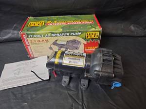 lot 509 image: High Flo 12 Volt AG Sprayer Pump 2.1 GPM Internal Bypass- appears new