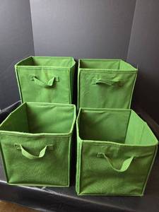 lot 511 image: Green Fabric Storage Bins