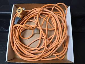 lot 520 image: Orange Extension Cord with Multi-Outlet Power Strip