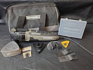lot 527 image: Rockwell Sonicrafter RK5121K Oscillating Multi-Tool with Accessories and Case