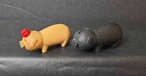 lot 564 image: Pair of Pig Refillable Double Flame Butane Lighters