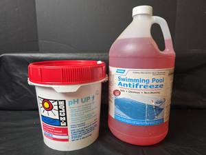 lot 584 image: Swimming Pool Chemicals �� E-Z Clor pH Up & Camco Pool Antifreeze