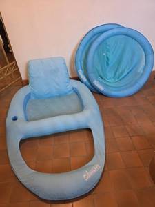 lot 591 image: SwimWays Pool Float Chairs (2) and Lounger