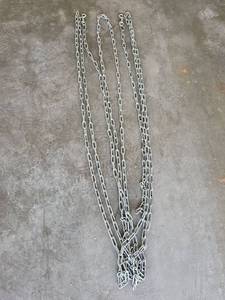 lot 604 image: 40ft. Galvanized Steel Link Chains with Snap Hooks