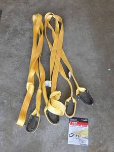 lot 605 image: Haul Master 2 x 20 Ft. Web Lifting Slings - Set of 2