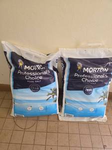 lot 83 image: Morton Professionals Choice Pool Salt 40 lb Bags - Set of 2