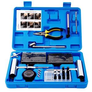 lot 52929 image: AUTOWN Tire Repair Kit - 68pcs Heavy Duty Tire Plug Kit, Universal Tire Repair Tools to Fix Punctures and Plug Flats Patch Kit for car Motorcycle, Truck, ARB��ATV, Tractor, RV, SUV, Trailer