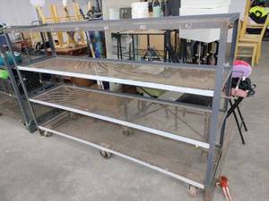 lot 59712 image: industrial-grade mesh top cart used for heavy-duty material handling