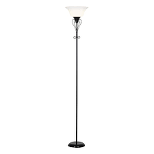 lot 59720 image: Mainstays 71-inch black torchiere floor lamp