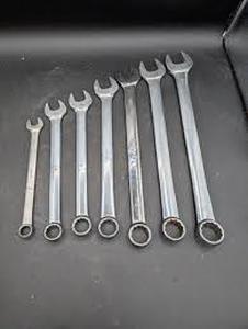 lot 59859 image: vintage Snap-on 7pc SAE combination wrenches