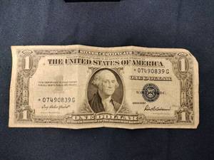 lot 60494 image: United States $1 Silver Certificate Series 1935 F