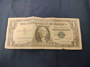 lot 60495 image: United States $1 Silver Certificate Series 1957 A