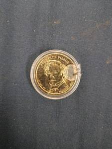 lot 60528 image: 2010 Franklin Pierce Presidential dollar coin