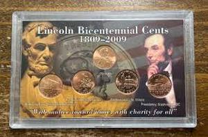 lot 60508 image: Lincoln Bicentennial Cent commemorative coin set 1809-2009