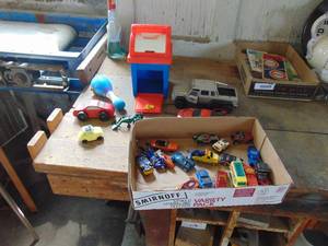 lot 1641 image: Playskool Post Office box and Die Cast Car selection