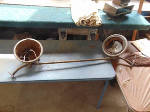 lot 1646 image: Model A Headlight Bar and Buckets 