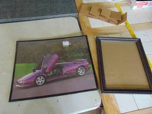 lot 1660 image: Picture Frame and Car Print