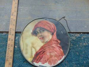 lot 1664 image: Vintage Round Color Photograph with inscription