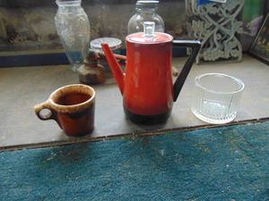 lot 1672 image: Salt Jar - Vintage Coffee Percolator and more