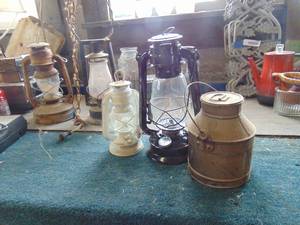 lot 1677 image: Selection of Electrified lamps