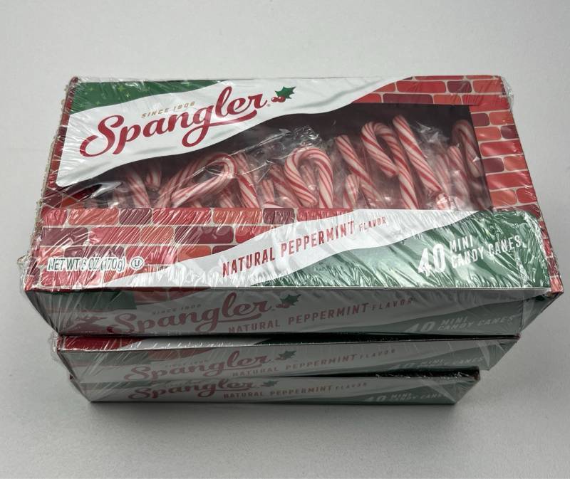 lot 154 image: Spangler Peppermint Candy Canes 40 Count Multi-Pack