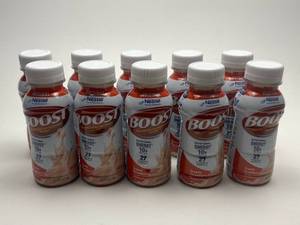 lot 160 image: Nestle Boost Original Creamy Strawberry Nutritional Drinks 10-Pack